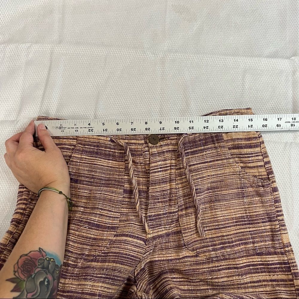 Primitive Pink & Purple Striped Capri Pants - Picture 3 of 6